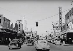 Black and White image of Las Vegas during the 1940s