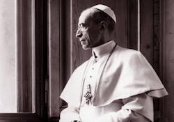 Pope Pius XII looks outside his window at the Vatican