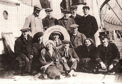 Fred Karno troupe en route to US in 1910