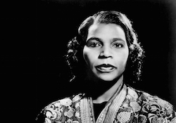 Black and white portrait of Marian Anderson