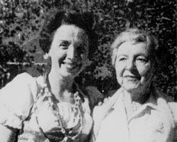 Rosina Lhevinne with filmmaker and former student, Salome Ramras Arkatov (1960)  